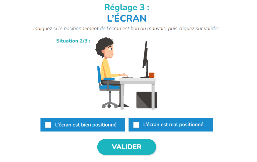 travail sur écran